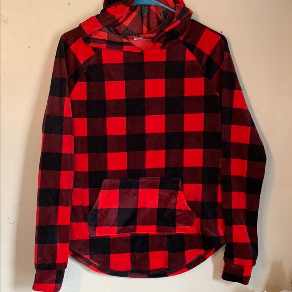 Black and red plaid shirt